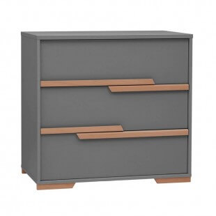 Commode noire avec plan à langer Snap