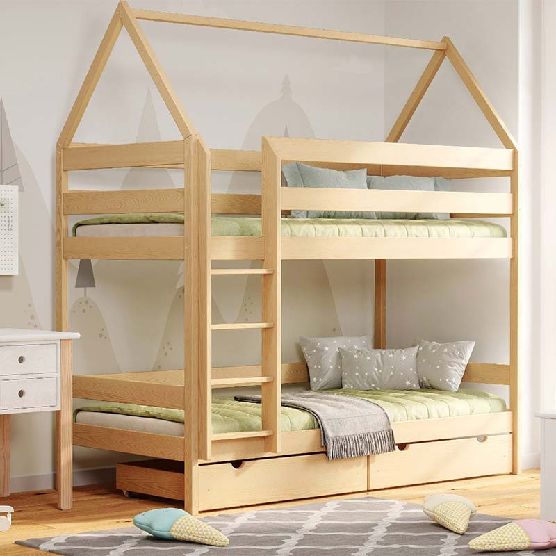 Lit Superposé Cabane - Pin