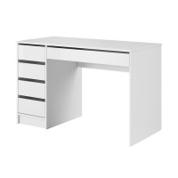 Bureau avec tiroirs ADA en blanc brillant