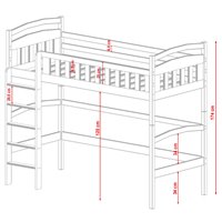 Cote du lit Mezzanine Mia