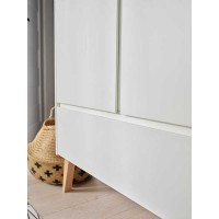 Armoire double blanche et hêtre naturel SWING