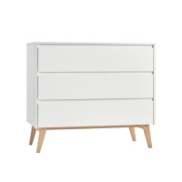 Commode blanche 3 tiroirs SWING pour chambre enfant et ado