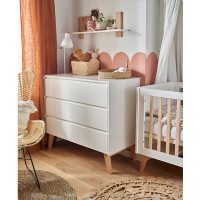 Commode blanche 3 tiroirs SWING pour chambre bébé