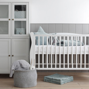 Lit bébé Noble Cot blanc 120x60 en bois