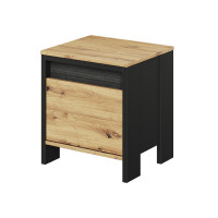 Table de chevet SPOTLEN couleur bois et graphite