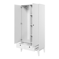 Armoire double blanche pour ado FEMII