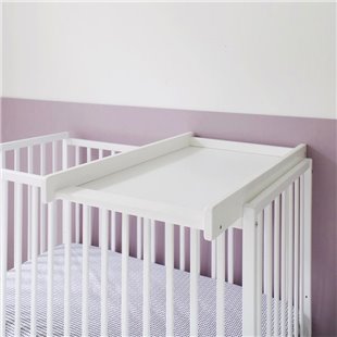 Plan à langer amovible blanc pour lit bébé Stardust Cot 120x60