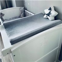 Plan à langer amovible blanc pour lit bébé Stardust Cot 120x60