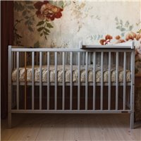 Plan à langer amovible gris pour lit bébé Stardust Cot 120x60