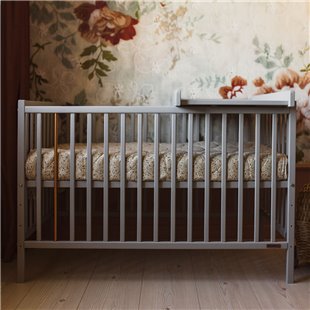 Plan à langer amovible gris pour lit bébé Stardust Cot 120x60