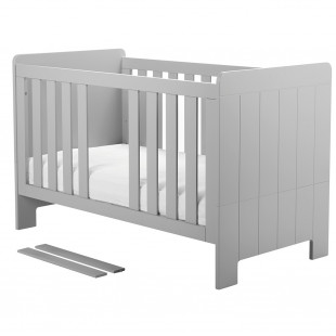 lit bébé à barreaux 140X70 CALMO gris