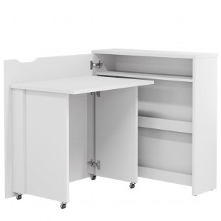 Bureau pliant SLIM blanc brillant - WORK CONCEPT