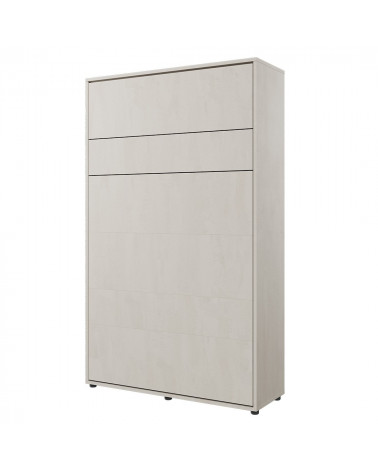 Lit armoire escamotable 120X200 vertical gris clair - CONCEPT JUNIOR