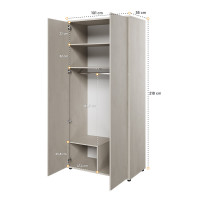 Dimensions Armoire 2 portes TEEN FLEX