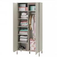 Armoire HARMONY double sans poignée - Cachemire Armoire HARMONY double sans poignée - Cachemire