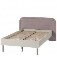 Lit Harmony 120x200 pour ados cachemire et truffe avec sommier Lit Harmony 120x200 pour ados cachemire et truffe avec sommier