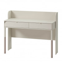Bureau HARMONY pour ado avec 2 tiroirs couleur Cachemire et Truffe