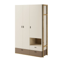 grande armoire avec étagère de couleur beige et truffe