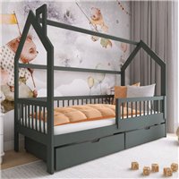 OSKAR - LIT CABANE POUR CHAMBRE ENFANT - GRAPHITE