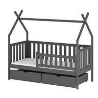 SIMBA - LIT CABANE POUR CHAMBRE ENFANT - GRAPHITE