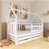 TYTUS - Lit cabane gigogne pour chambre enfant - BLANC