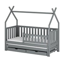 TYTUS - Lit cabane gigogne pour chambre enfant - GRIS