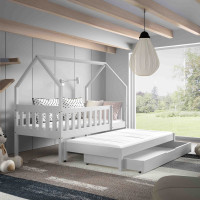 LIT GIGOGNE POUR CHAMBRE ENFANT avec tiroir blanc