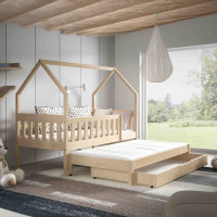 LIT GIGOGNE POUR CHAMBRE ENFANT avec tiroir pin