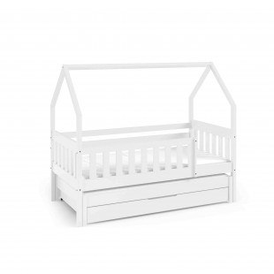 LIT CABANE POUR CHAMBRE ENFANT avec tiroir blanc