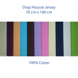 DESTOCKAGE - Drap housse 160 cm x 70 cm pour lit JUNIOR - Disponible en 12 couleurs