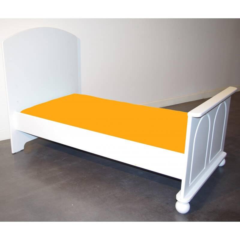 Drap Housse 160 cm x 70 cm pour Lit Junior - Couleur Soleil