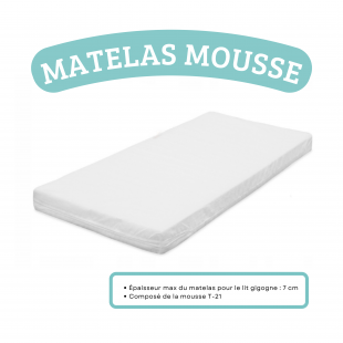 Matelas mousse pour lit gigogne