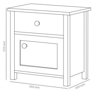 Dimensions table de chevet STORY