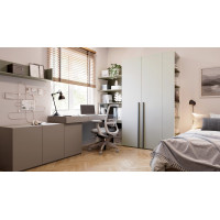 Bibliothèque champagne/eucalyptus pour la chambre ado