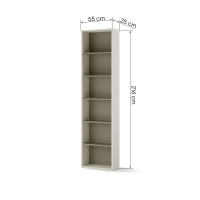 Bibliothèque champagne/eucalyptus pour la chambre ado