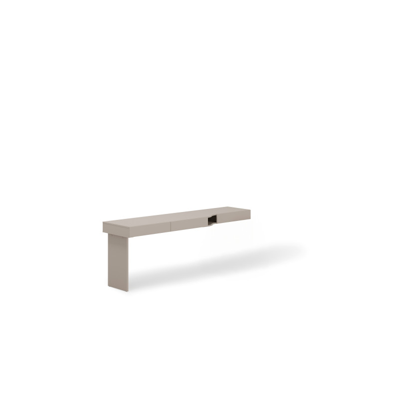 bureau WOOW gauche gris argile/champagne