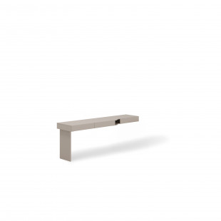 bureau WOOW gauche gris argile/champagne