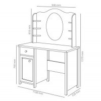Bureau  STORY option miroir ou rangements dimensions