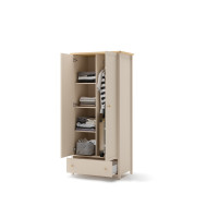 Armoire 2 portes beige et chêne vincenza STORY 2
