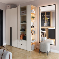 Bibliothèque champagne/chêne vincenza pour la chambre ado