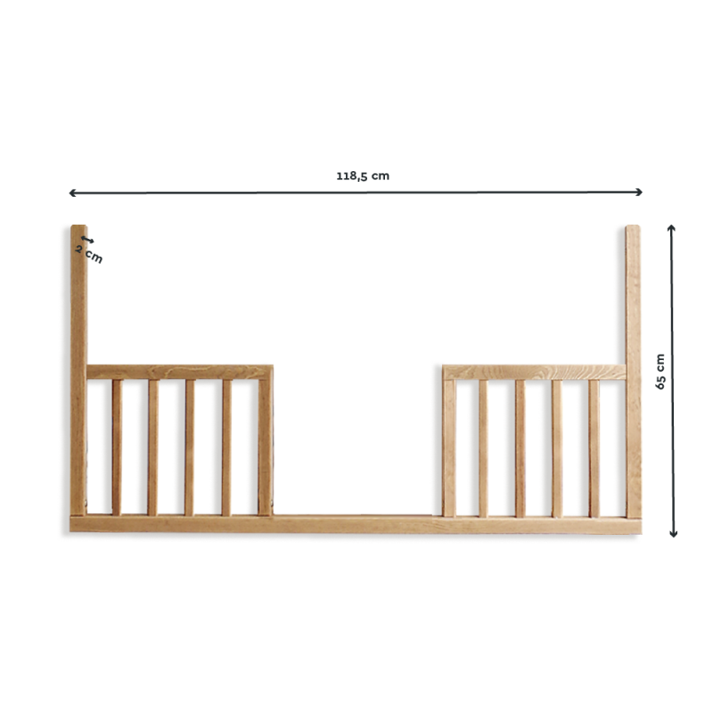 Barriere ouverte pour lit bébé Noble Cot vintage 60x120cm