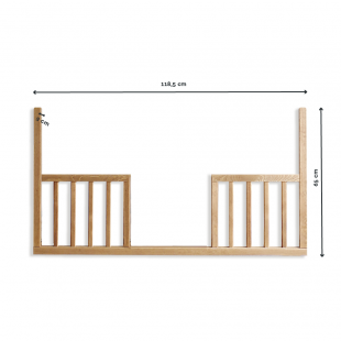 Barriere ouverte pour lit bébé Noble Cot vintage 60x120cm