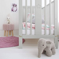 Star Cot - Lit bébé gris 60x120 cm en bois
