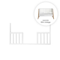 Barriere ouverte pour lit bébé SLIM Cot blanc 60 x120 cm