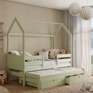 Lit Cabane Nolan II couleur Olivine