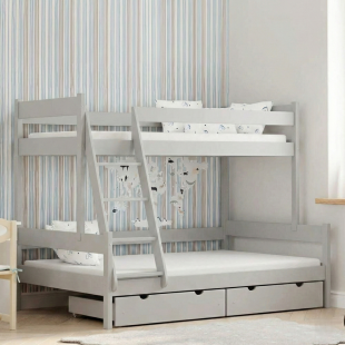 FANNY - Lit superposé 3 places  90/120 x 190 ou 200cm