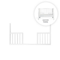 Barriere ouverte pour lit bébé SLIM Cot blanc 60 x120 cm