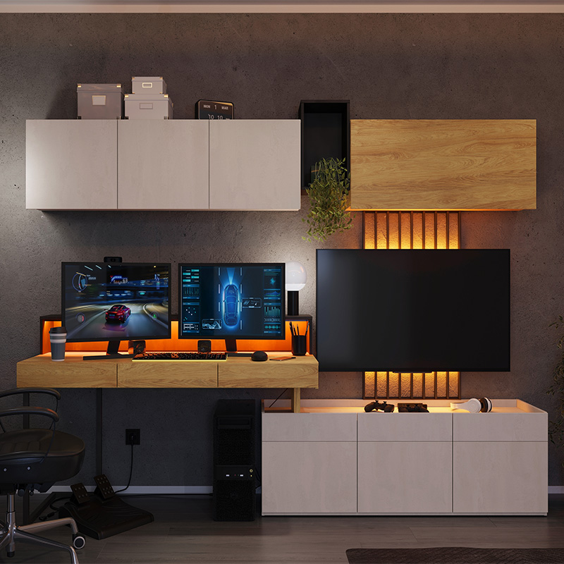 Ensemble de bureau TEEN FLEX 1 modulable pour gamer