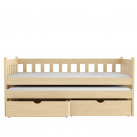 CHRIS - Lit gigogne avec des tiroirs