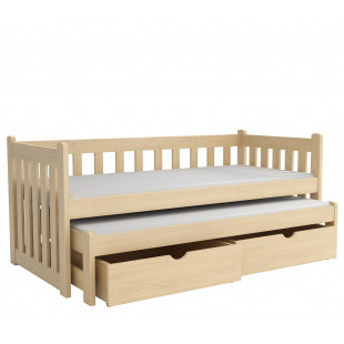 CHRIS - Lit gigogne avec des tiroirs